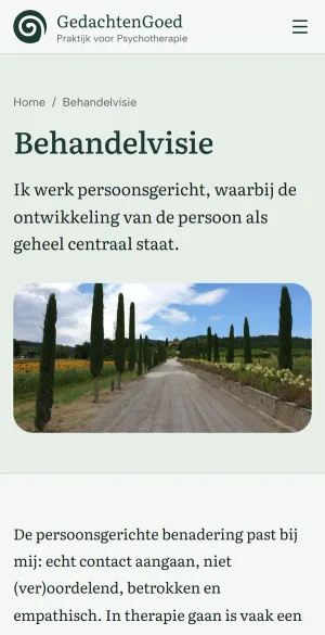 The same site on a phone